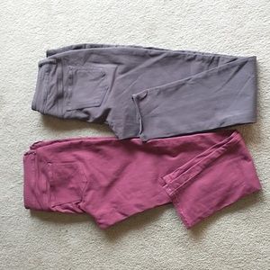 Maurices Jeggings Size Medium Regular Gray Burgundy Bundle of 2 pairs